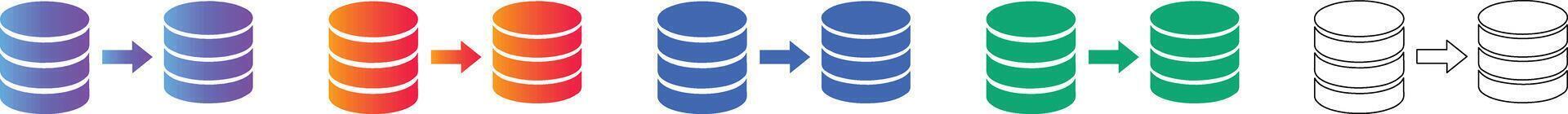 Database Migration Icons vector