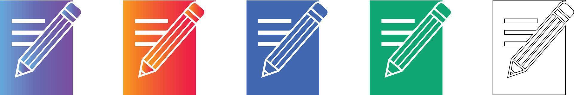 Document Editing Interface Icon Set vector