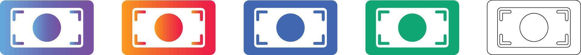 Camera Shutter Interface Icon Set vector