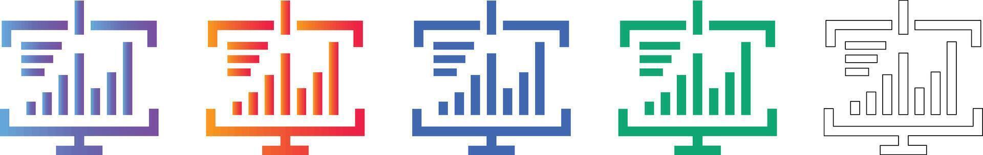 Interactive Analytics Dashboard Icons vector