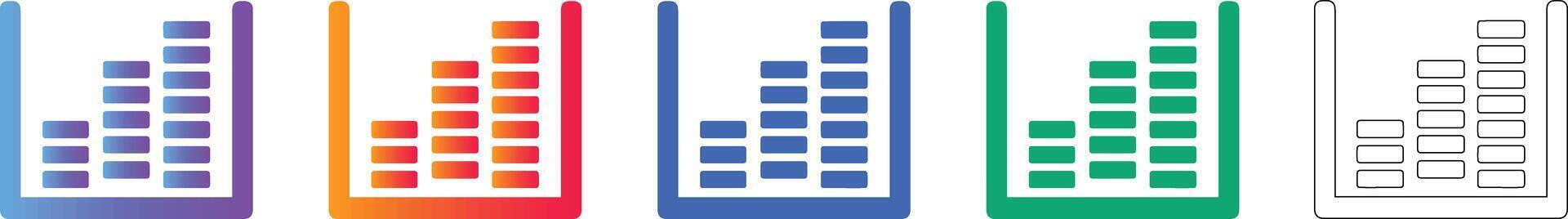 Bar Chart Analytics Set vector