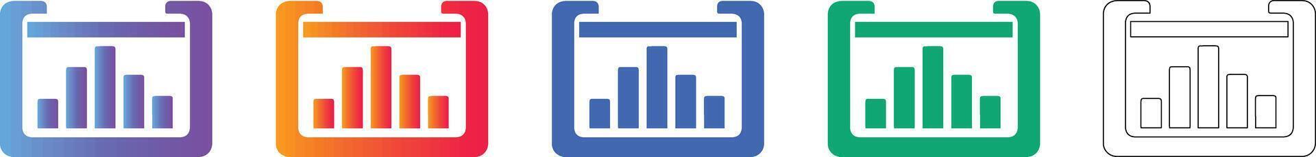 Dashboard Analytics Interface Icons vector