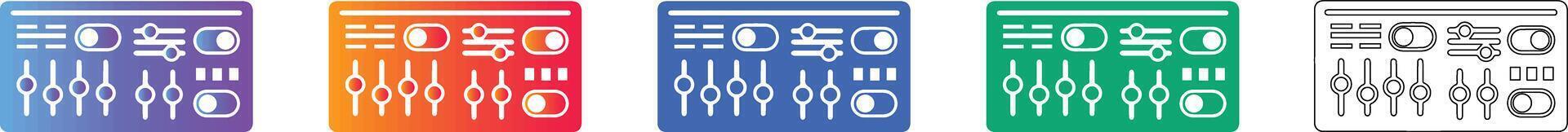 Control Panel Settings Interface Icon Set vector