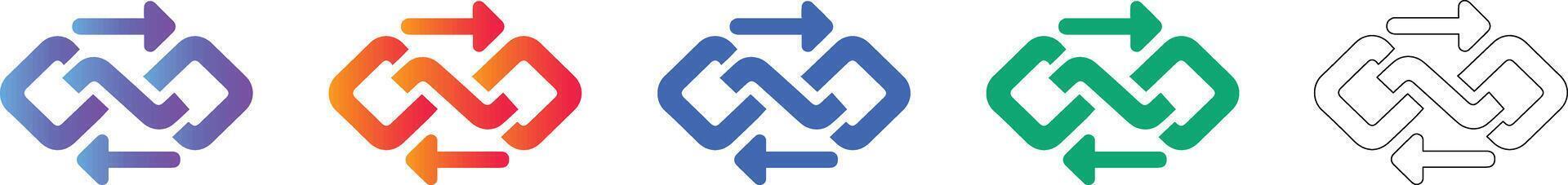 Continuous Loop Process Flow Illustration vector