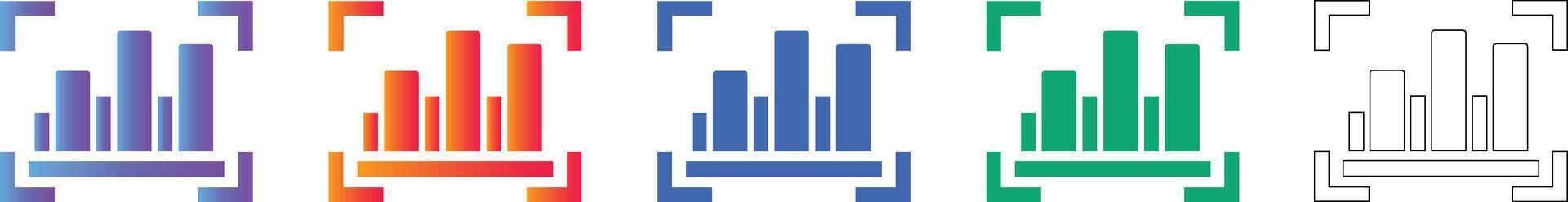Data Visualization Focus Chart Icons vector