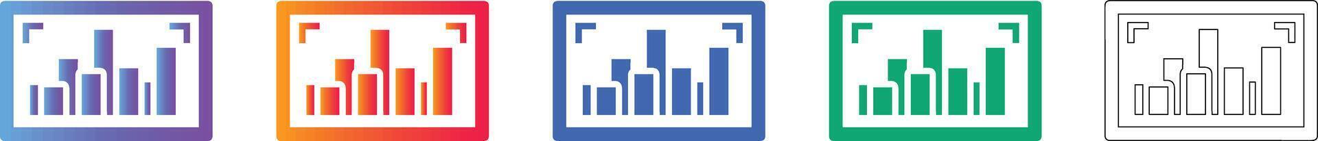 Data Visualization Framework Icons vector