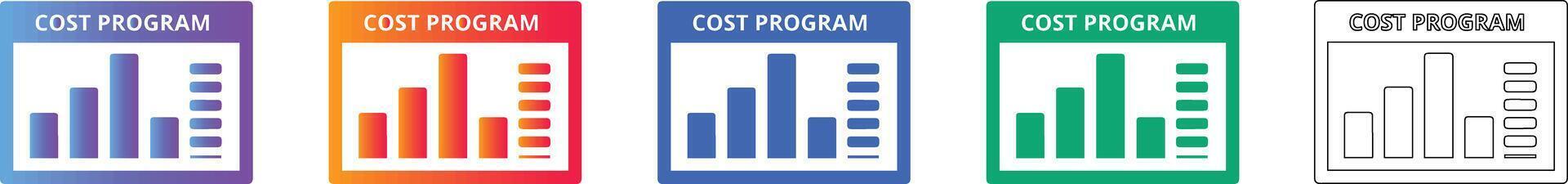 costo programa datos análisis cartas vector