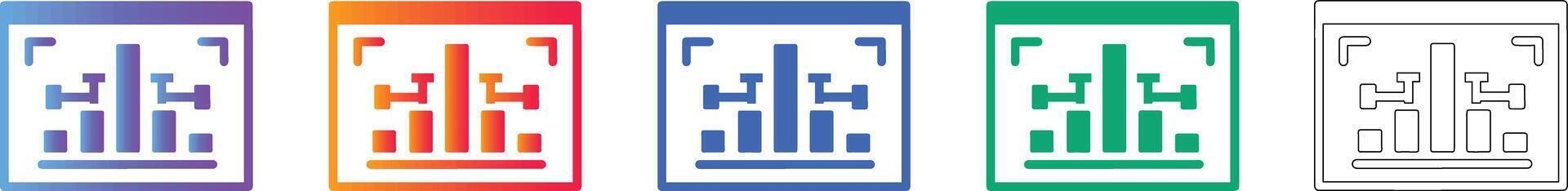 Data Processing and Technical Analysis Icons vector