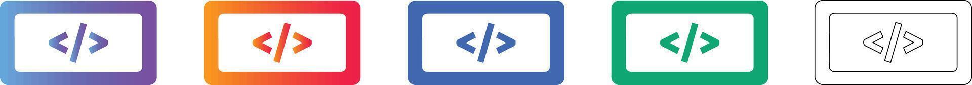 Code Snippet UI Element Set vector