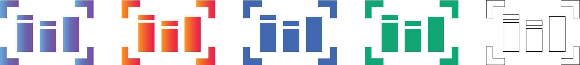 Focused Data Analytics Target Icon vector