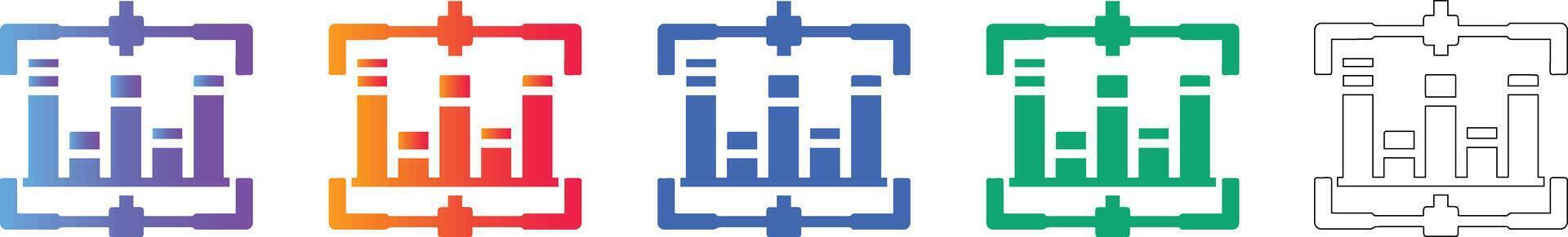 Bar Chart Performance Data Visualization Set vol 16166 vector