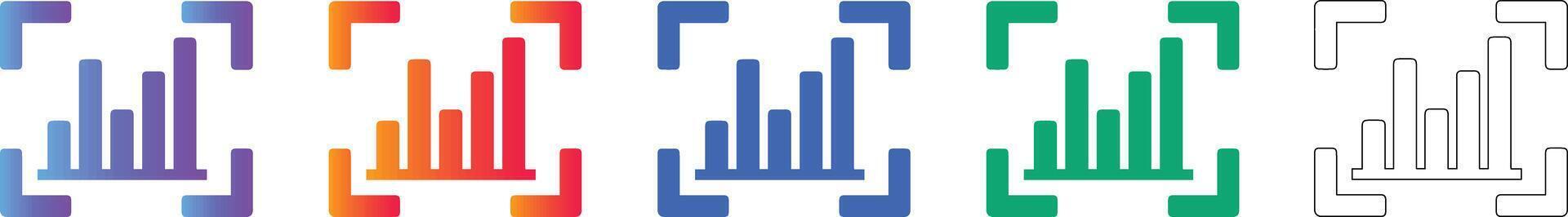 atención datos analítica pantalla íconos vector