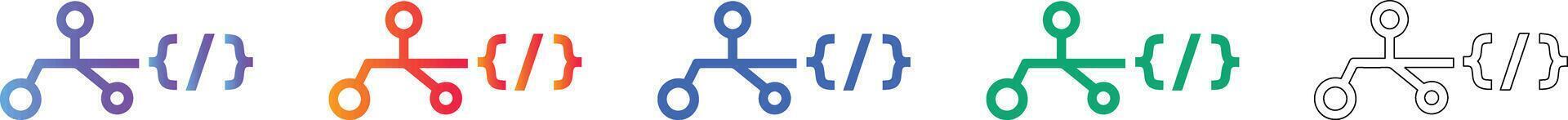 Programming Code Structure Symbols vector