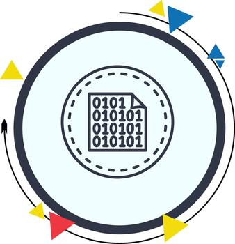 binario código elegante mínimo limpiar gráfico forma vector