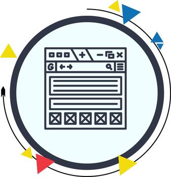 wireframe Dynamic Sharp Interface Design Feature vector