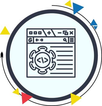 Programming Creative Bold Interface Symbol vector