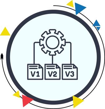 versión controlar alto calidad moderno creativo forma vector