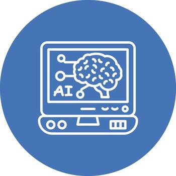 Artificial Intelligence Creative Bold User Interface Element vector