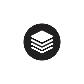 Layers Stack Interface Icon vector