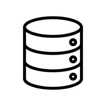 Outline Simple Database Storage System Server Stack Data Icon vector