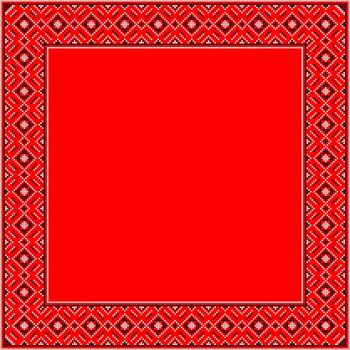 Red square pattern with a border vector