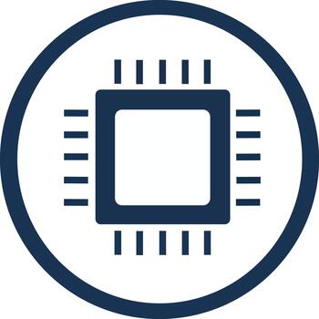 pastilla procesador tecnología icono vector