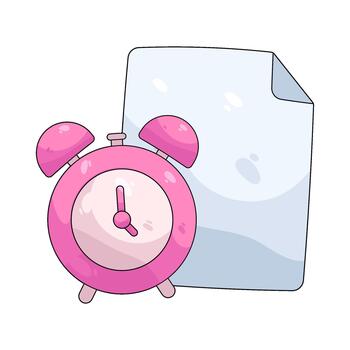 Document with clock vector