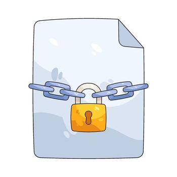 Document with lock vector