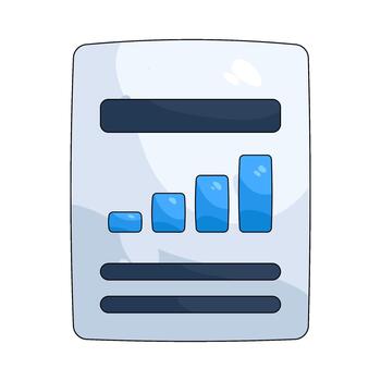 Document with chart vector