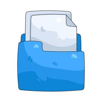 Document with folder vector