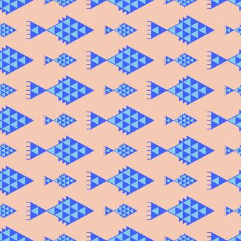 abstract fish shape pattern background vector