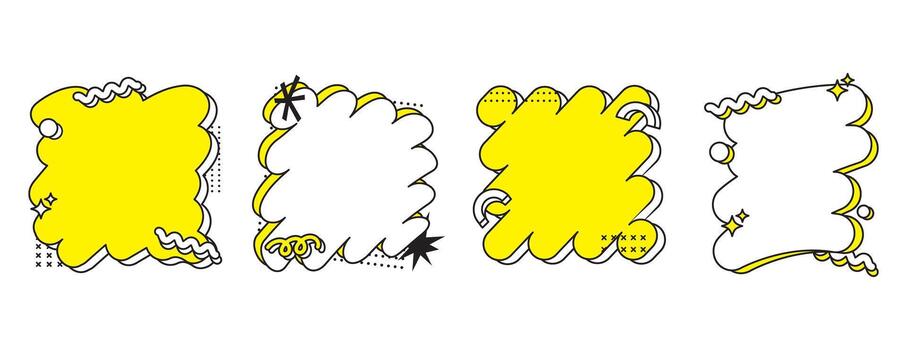 scribble frame border hand drawn shape vector