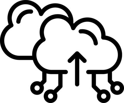 nube informática único diseño vector