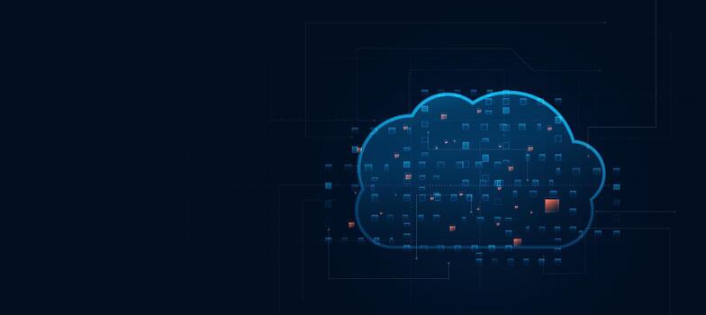 Cloud Computing Data Center Background vector