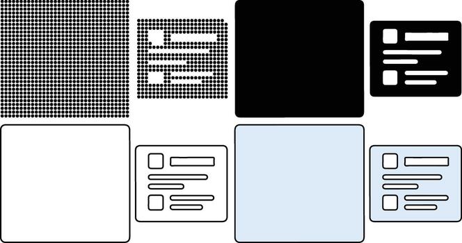Wireframe design elements, user interface, app layout, digital template vector
