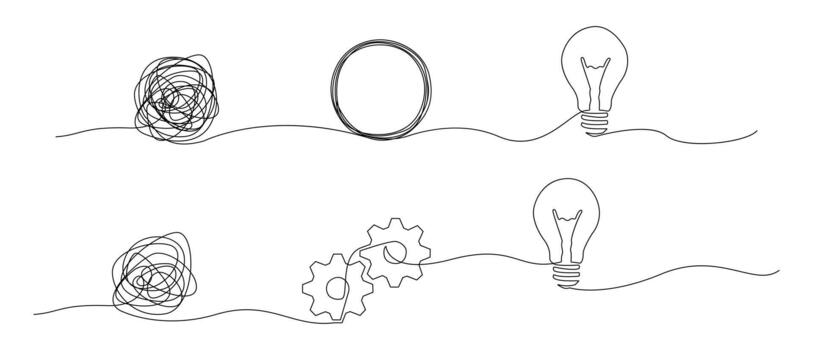 continuo línea problema resolviendo proceso vector