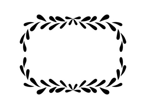 Leaf Border Frame with a rectangular shape vector