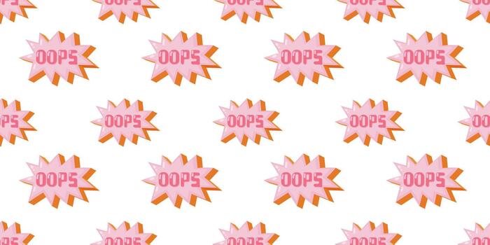 cómic Uy palabra expresión sin costura modelo vector