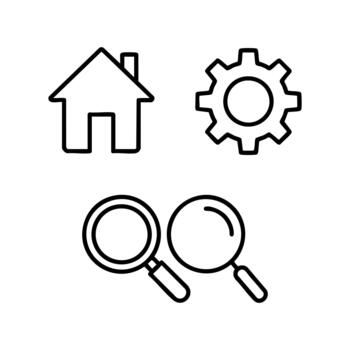 Basic User Interface Line Icons vector