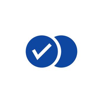 Checkbox solid icon for data validation vector