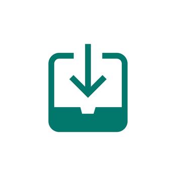 Inbox solid icon for interface development vector