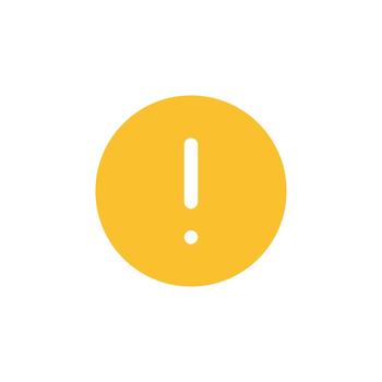 Warning solid icon for digital workspace vector