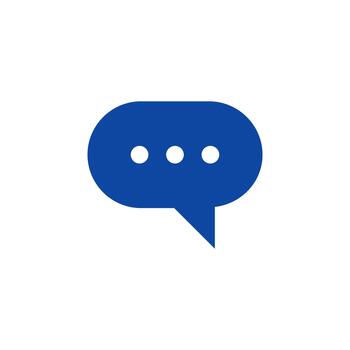 Message solid icon for user feedback vector