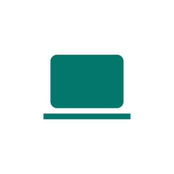 Screen solid icon for interface development vector