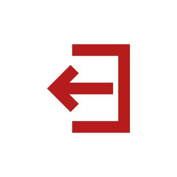 Logout solid icon for interface development vector