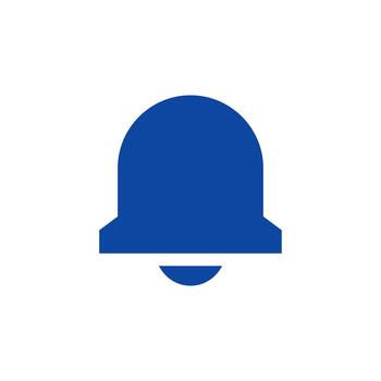 Bell solid icon for interface development vector