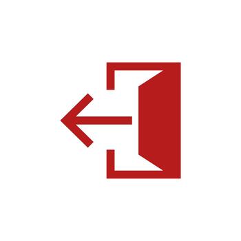 Logout solid icon for digital workspace vector