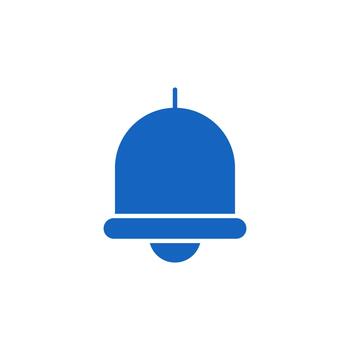 Bell solid icon for system configuration vector