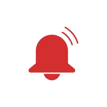 Alert solid icon for user interface vector