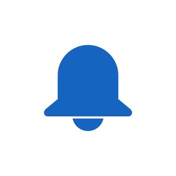 Bell solid icon for cloud messaging vector
